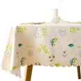 thumbnail image 1 of HYDTMS Nappe Rectangulaire Imperméable en PVC, Résistante à l'Huile et aux Déversements, Nappe Lavable d'Un Coup pour Table à Manger, Buffets, Fêtes et Camping, 1 of 5
