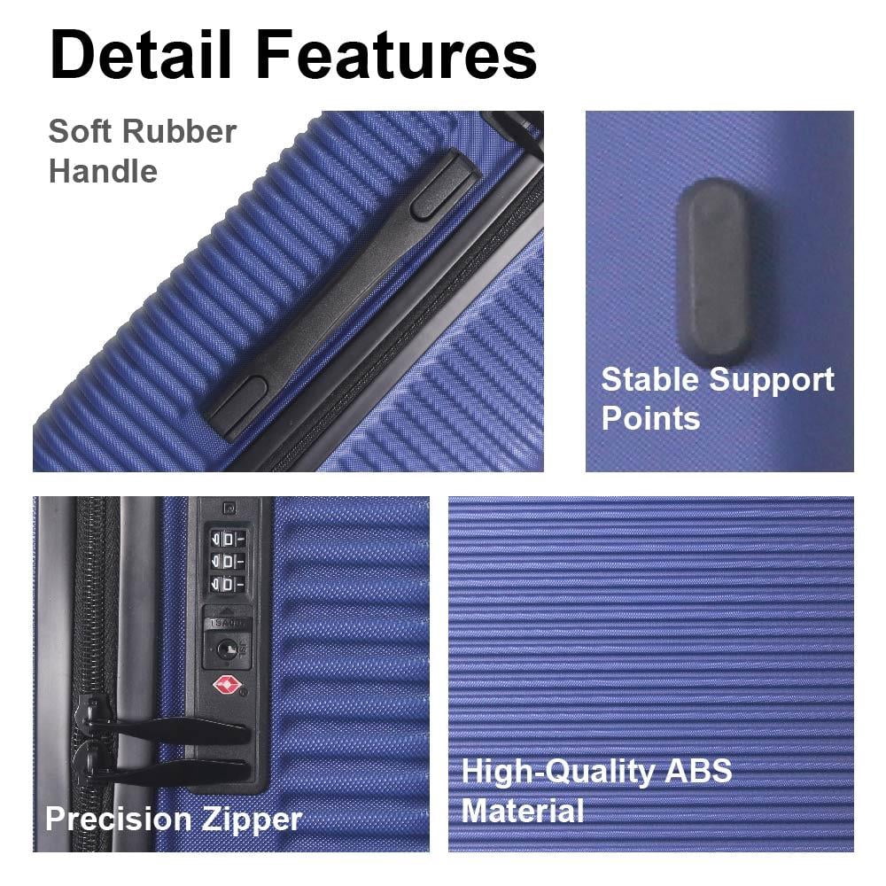 3Pcs 20''24''28'' Lightweight Luggage Sets, Hardshell Durable Suitcase Sets, 360-Degree Spinner Trunks with TSA Lock