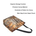 thumbnail image 3 of Open Top Canvas Tote Bag with Zipper Reusable Shopping Bag 13.5x15" Roomy Carryall Beautiful Autumn Forest, 3 of 9