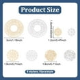 thumbnail image 2 of 80Pcs 8 Styles Long-Lasting Plated Brass Connector Charms Hollow Flat Round Links with Flower Mixed Color 12~30x15~30x0.3mm Hole: 1.4~1.8mm 10pcs/style, 2 of 7