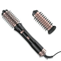 2 in 1 Thermal Brush - 360° Rotating Blow Dryer Brush with 2 Detachable Head, Powerful Multi-Styler Hot Air Brush for Curling Straightening Volumizing, Gift