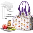 thumbnail image 4 of Ballet Princess Pattern Drawstring Lunch Bag Women - Drawstring Lunch Bag Insulated for Work Office - Stain-Resistant Large Lunchbags for Women with Multi-Pockets, 4 of 6