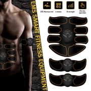 MDHAND ABS Stimulator Muscle, Simulation Belly Shaper, Rechargeable Wireless Electric Muscle Training Workout Equipment Portable for Men Women - 3 Piece Set