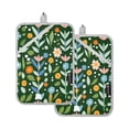 thumbnail image 7 of Yayeee Pot Holders Kitchen Heat Resistant with Pockets 7"x9.8" Cotton Oven Cooking Hot Pads, Flourish Flowers Pattern, 7 of 7