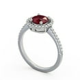 thumbnail image 2 of 1.40 Ct Round Cut Natural Red Ruby Diamond Stunning Halo Engagement Ring 14K White Gold Size 7.5, 2 of 7