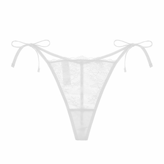 Lingerie Transparente en Maille pour Femmes Soutien-Gorge Brodé et String et Bas