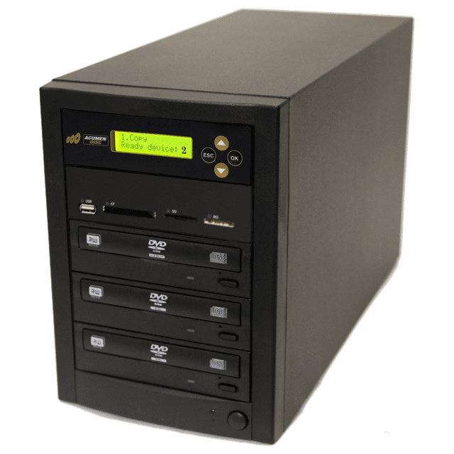 Acumen Disc 1 to 2 Flash Media (CF / SD / USB / MMS) to Multiple (DVD/CD) Discs Copier Duplicator Tower System