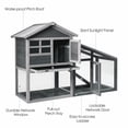 thumbnail image 6 of Demi Bonn 56"Outdoor Rabbit Hutch, Indoor Rabbit Cage with Tray, Wood Bunny House Chicken Coops, Gray, 6 of 11
