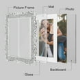 thumbnail image 2 of Unique Bargains Plated Picture Frame with Crystal Photo Frames Silver Oval Shape Silver Rectangle -2Pcs 4x6, 2 of 6