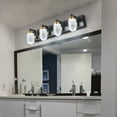 thumbnail image 3 of TOBILI Vanity Lights With 4 LED Bulbs For Bathroom Lighting Black, 3 of 9