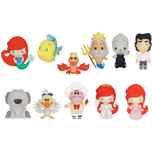 Little Mermaid 3D Foam Bag Clips in Blind Bags