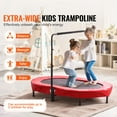 thumbnail image 4 of KFFKFF Children's Trampoline, Indoor/Outdoor Use, 56x36 inches, Collapsible Small Trampoline with Support Bar, Bouncing Trampoline for Youngsters, Ideal 3+ Years Kids' Birthday Present, 4 of 9