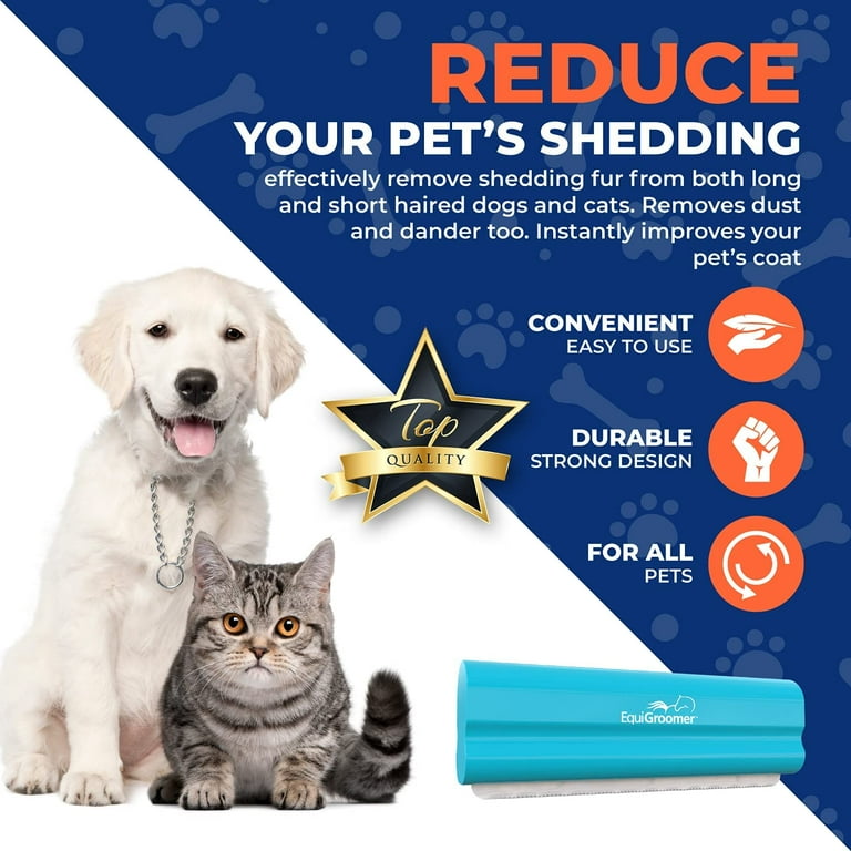 EquiGroomer Deshedding Brush for Dogs and Cats | Undercoat Deshedding Tool for Large and Small Pets | Comb Removes Loose Dirt, Hair and Fur | Perfect Clean for Short and Long Hair Grooming Shedding