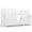 Light White, variant on Twin Size Low Metal Loft Bed with Non-Woven Fabric Drawers, UHOMEPRO White Modern Style Multi-Storage Loft Bed Frame with Shelves & Ladders & Slats, No Box Spring Required, Easy Assembly, for Bedroom
