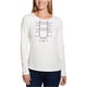 thumbnail image 1 of Camiseta básica bordada Tommy Hilfiger para mujer color blanco extragrande, 1 of 2