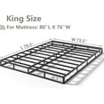 thumbnail image 2 of Box Spring King Bed Bases, 5 Inch High Metal King Size Box Spring, Heavy Duty Mattress Foundation with Fabric Cover, Easy Assembly, Quiet Noise Free, Non Slip, Black, 2 of 7