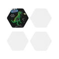 thumbnail image 2 of Kll Hexagon Drink Coasters Set Of 4,Pu Leather Absorbent Coasters Set Decorative Coffee Cup Coasters Housewarming Gift For Home Decor-Space Dino Cartoon Black, 2 of 9