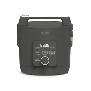 Martha Stewart 8-Cup Rice Cooker with Fuzzy Logic, Gray