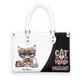 thumbnail image 3 of Balkan Lynx Cat Bag, Personalized Leather Handbags For Women - Personalized Bag with Name - Tote Bags for Mom Grandma - Custom Gifts Ideas for Her, Gift for Cat Lover, Cat Mom, 3 of 7