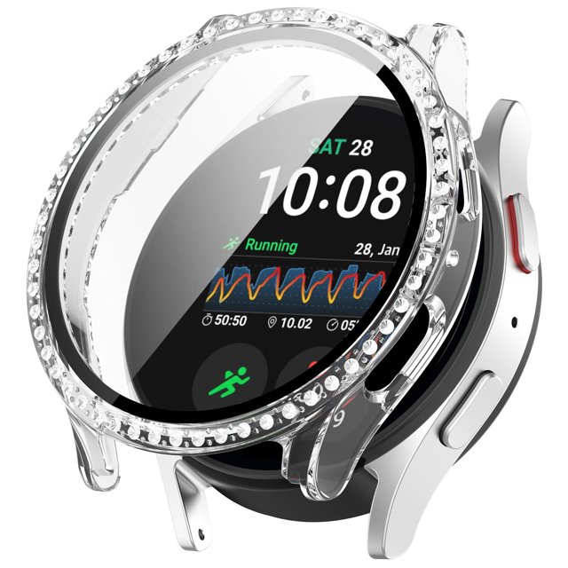 Glamorous Single Diamond Watch Case Cover - for Smartwatch, Luxury, Seamless Fit