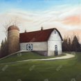 thumbnail image 3 of Grange Blanche - Toile 36"x36 Pouces - Impression à la Demande, 3 of 5