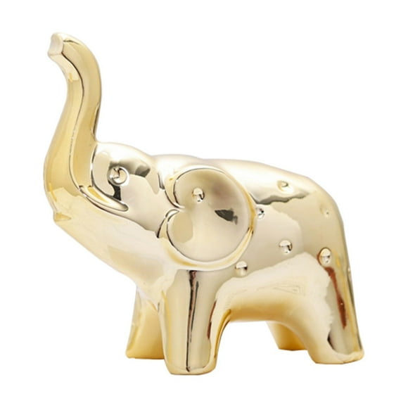 Elephant Statues Home Decor Modern Style,Gold Sculpture Ornaments,Decorations Applicable Home, Office Desktop, Bookshelf TV Stand, Shelf, Living Room