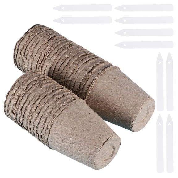 MLINS Biodegradable Plant Starter Pots Paper Nursery Cups for Gardening with Assorted Color 40pcs