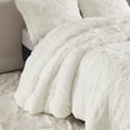 thumbnail image 4 of Housse de Couette en Polyester Uni Shaggy Simple en Ivoire, 4 of 13