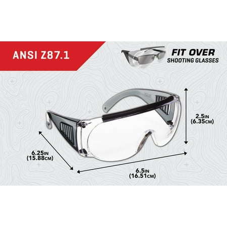 Allen Company Shooting & Safety Fit-Over Glasses, Clear Lenses