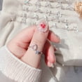 thumbnail image 2 of Sonducket Anillo abierto con letras mayúsculas de cobre, anillos seguros reutilizables para compras, joyería de maquillaje ornamental, regalo Type3 NO3, 2 of 5
