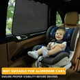 thumbnail image 2 of EcoNour Magnetic Car Sun Shade Side Window (2 Pack) | Rear Window Sunshade Blocks UV Rays | Privacy Protection for Baby & Kids | Magnetic Car Window Curtain | Black 26" x 19", 2 of 8
