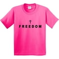 thumbnail image 3 of Inktastic Freedom with Cross Youth T-Shirt, 3 of 5