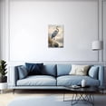 thumbnail image 2 of ZHONGYUTONG Blue Heron Wall Art Egret Picture Wall Decor Crane Canvas Print Coastal Bird Paintings Animals Artwork for Living Room Decor Framed (12.00" x 18.00"), 2 of 5