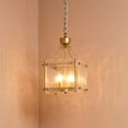 thumbnail image 2 of Jamie Young Glenn Small Square Metal 4-Light Chandelier Brass, 2 of 5