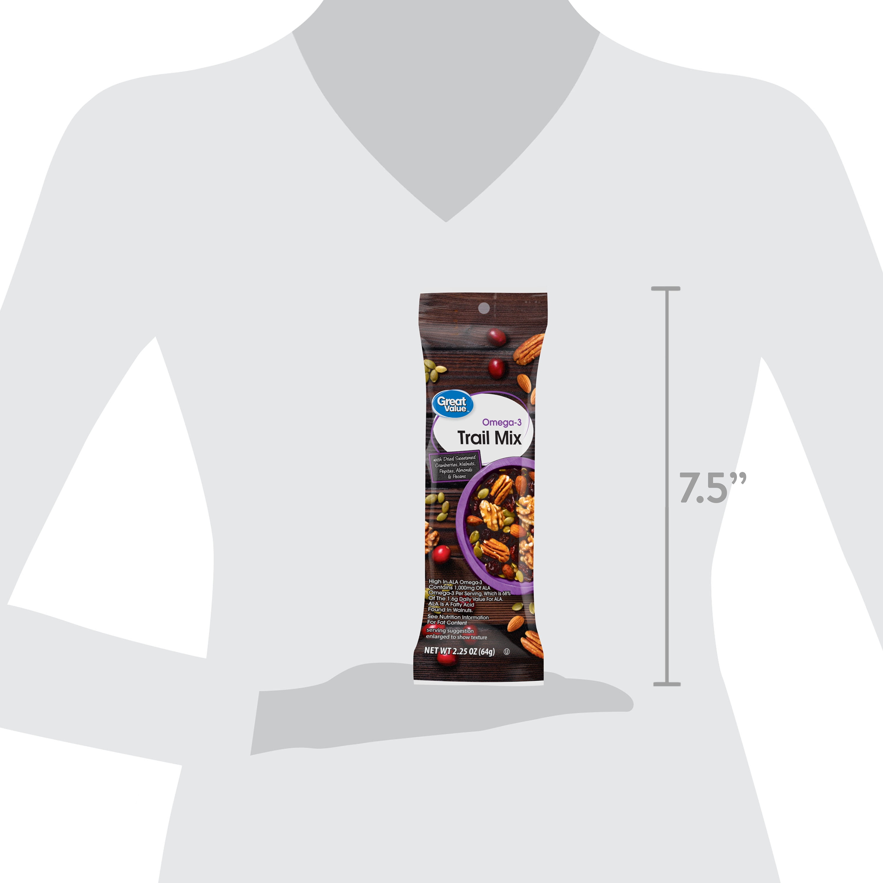 Great Value Omega-3 Trail Mix, 2.25 oz