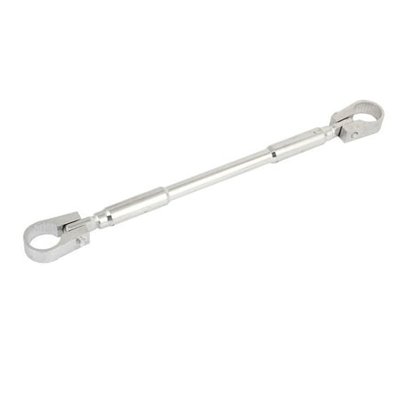 Unique Bargains Silver Tone Aluminium Engine Speed Handle Bar Reinforcement for Motorbike