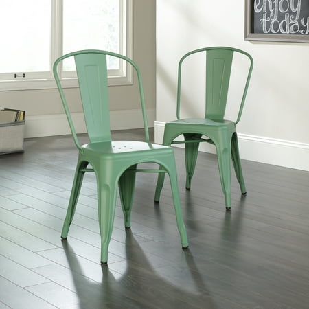 UPC 042666012768 product image for Sauder New Grange Metal Dining Chairs, Set of 2, Matte Green Finish | upcitemdb.com
