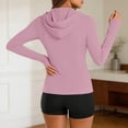 thumbnail image 4 of Zip Up Jackets Womens Athletic Lightweight 2026 Workout Hoodies Spring Shirt Fitted Gym Clothes with Pocket Pink M, 4 of 7