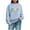 Light Blue, variant on Kilaqueen Sweaters for Women Valentines Cute Print Long Sleeve Crew Neck Knit Pullover Tops Casual Trendy Warm Loose Fit Sweater