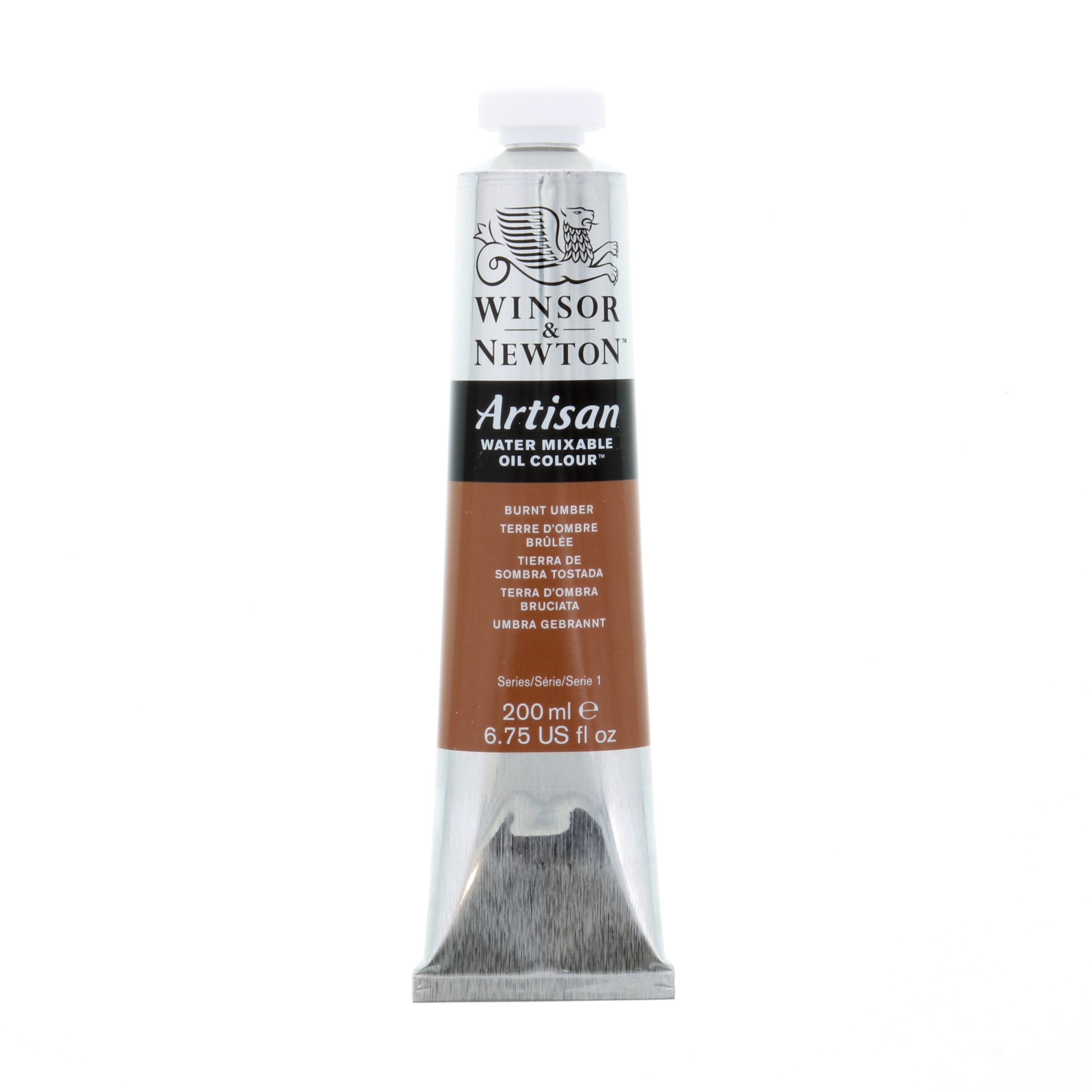Winsor & Newton Artisan Water Mixable Oil Colours, 200ml Tube, Burnt Umber