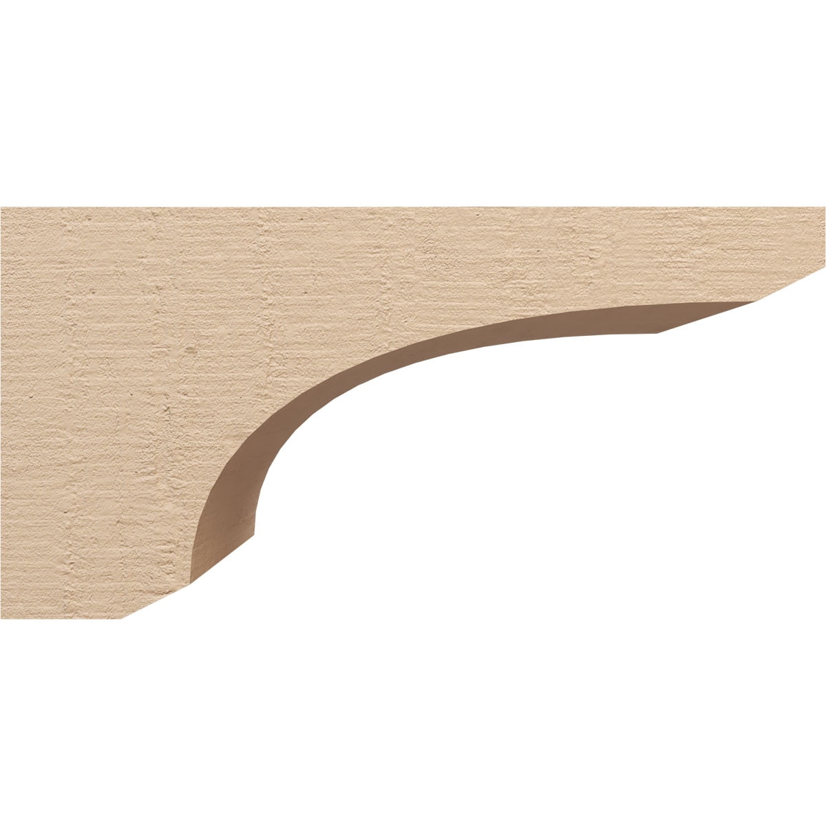 11"W x 22"D x 11"H Wide Legacy Rough Cedar Woodgrain TimberThane Corbel, Primed Tan