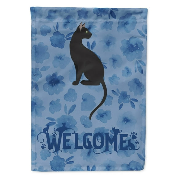 Carolines Treasures CK5050CHF Pantherette Cat Welcome Flag Canvas House Size Large multicolor