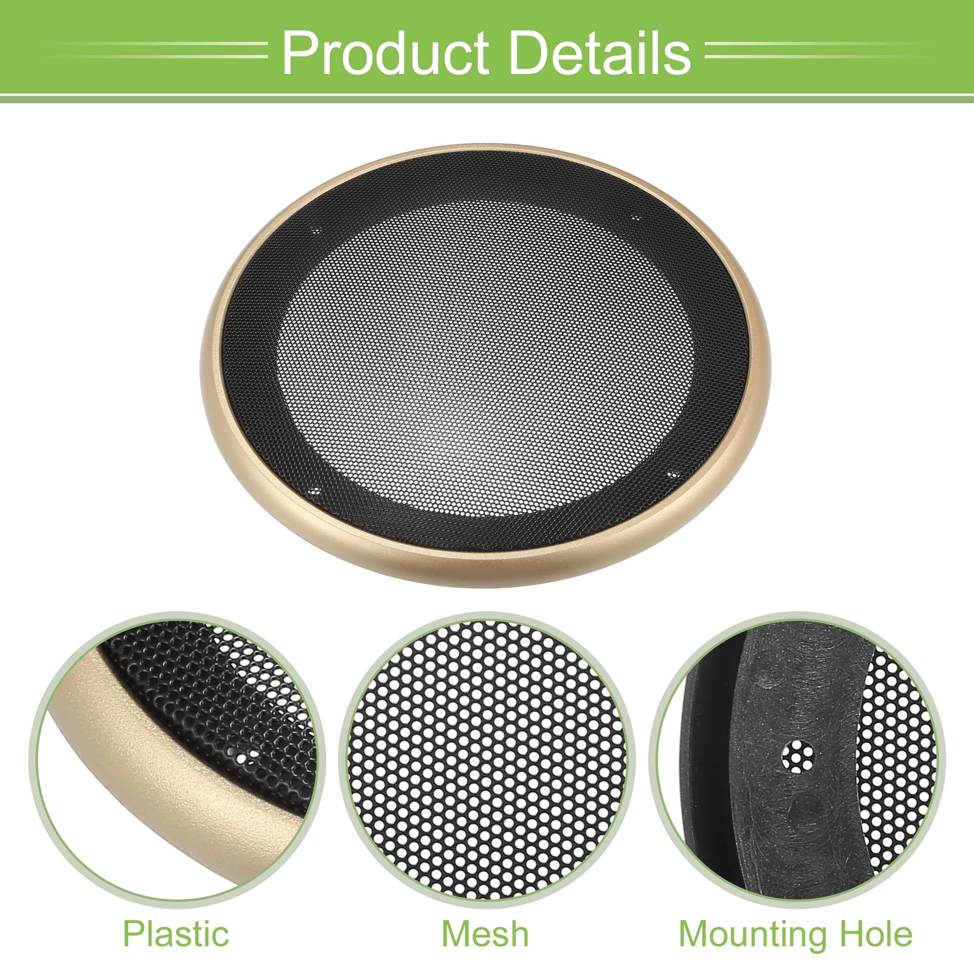 Unique Bargains Car Speaker Grills Cover Mesh Round Subwoofer Guard Protector Case 6.5"