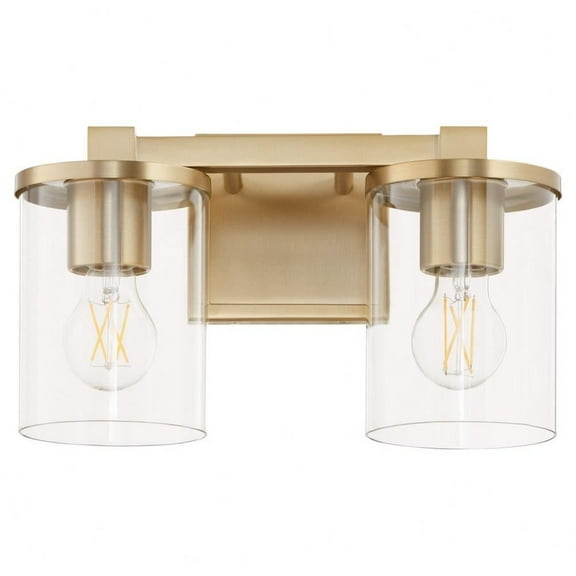 2 Light Bath Vanity-8.25 inches Tall and 13.5 inches Wide-Aged Brass Finish Bailey Street Home 183-Bel-5055264