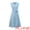 Light Blue, variant on DARING DIVA Women's A-Line Sleeveless Dress Pleated Neck Tie Waist Work Dresses S Black
