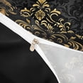 thumbnail image 3 of Manfei Gold Baroque Damask Duvet Cover Toddler, Hippie Flower Floral Comforter Cover Toddler, Vintage Victorian Bed Cover, Breathable Bedroom Decorative, Zipper Closure and Reversible 2pcs, 3 of 6