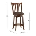 thumbnail image 4 of Hillsdale Furniture Savana Wood Counter Height Swivel Stool, Cherry, 4 of 16