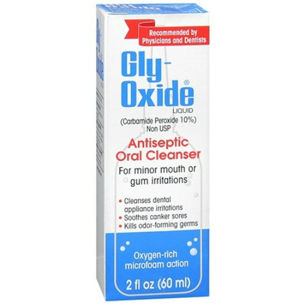 Gly-Oxide Liquid Antiseptic Oral Cleanser 2 oz (Pack of 4) - Walmart.com