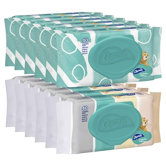 Toallitas húmedas Charmin Freshmates, desechables, sin perfume, 12 unidades, 40 hojas