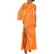Halston womens Keiana Gown, 0, Orange